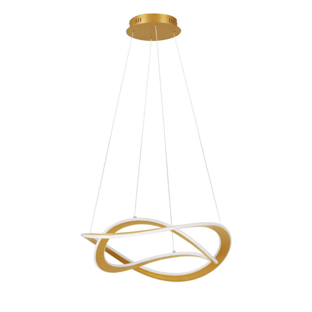 Lampadari Moderni-Selezionato da Mazzolaluce Lampadario oro led 87w 3000k dimmerabile moderna