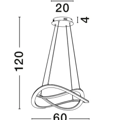 Lampadari Moderni-Selezionato da Mazzolaluce Lampadario oro led 87w 3000k dimmerabile moderna