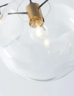 Lampadario Camera Da Letto-Selezionato da Mazzolaluce Lampadario oro nero vetri a cascata per camera da letto