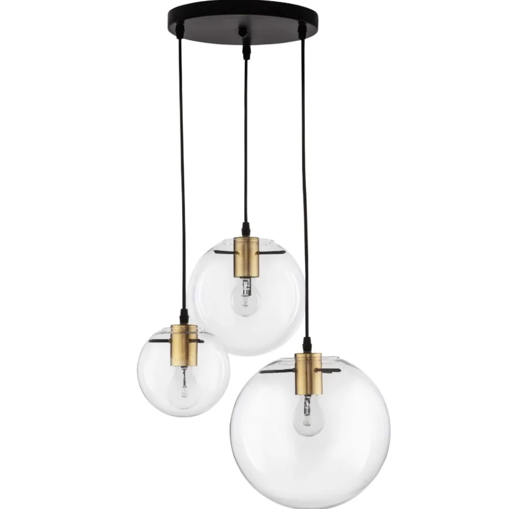 Lampadario Camera Da Letto-Selezionato da Mazzolaluce Lampadario oro nero vetri a cascata per camera da letto