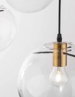 Lampadario Camera Da Letto-Selezionato da Mazzolaluce Lampadario oro nero vetri a cascata per camera da letto