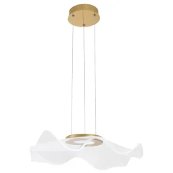 Lampadari Cucina-Selezionato da Mazzolaluce Lampadario oro per cucina moderna fazzoletto trasparente