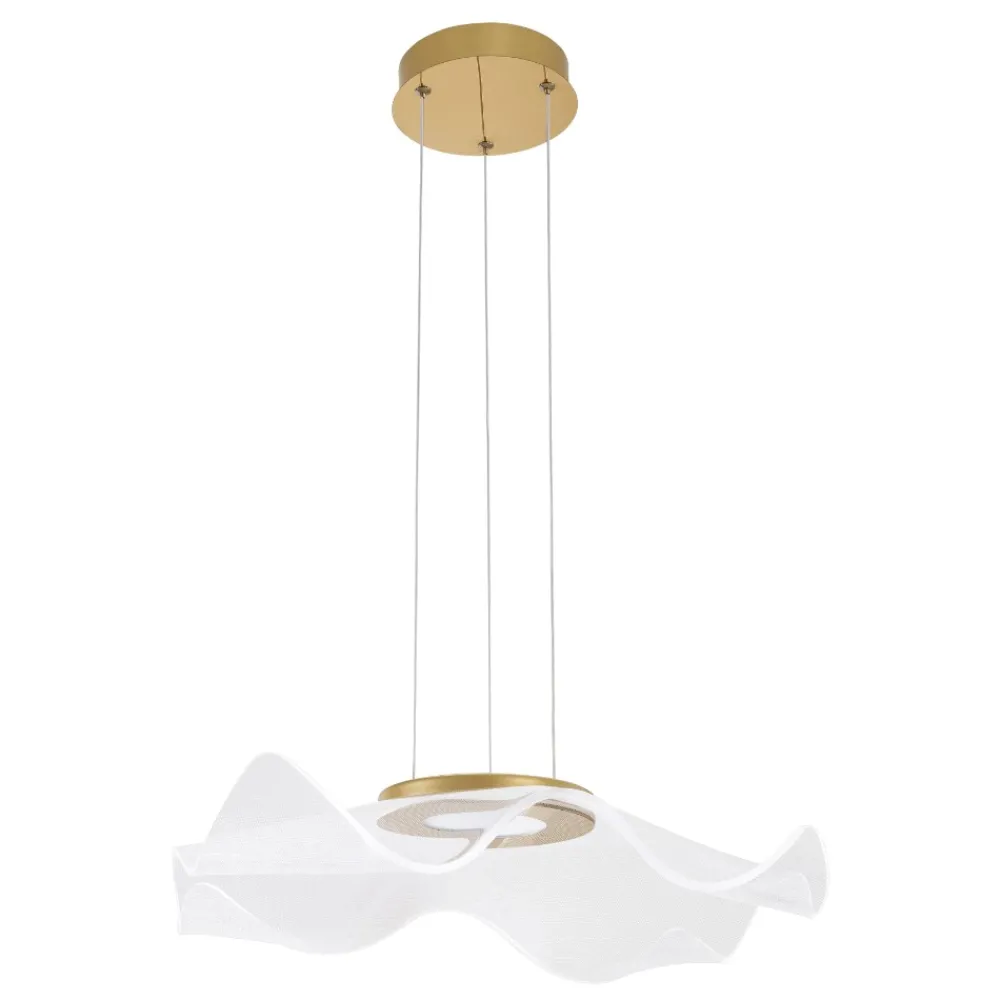 Lampadari Cucina-Selezionato da Mazzolaluce Lampadario oro per cucina moderna fazzoletto trasparente