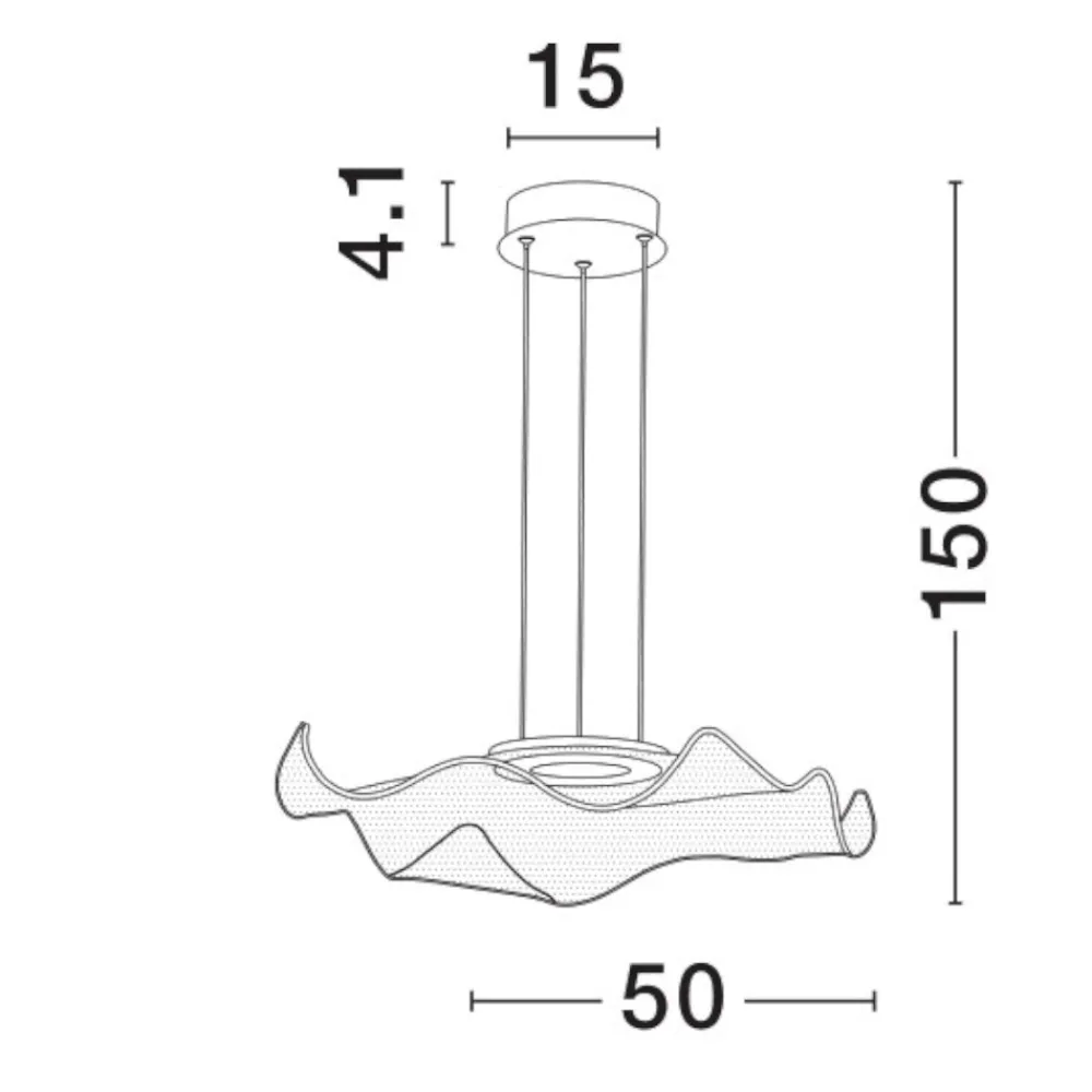 Lampadari Cucina-Selezionato da Mazzolaluce Lampadario oro per cucina moderna fazzoletto trasparente