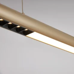 Lampadari Moderni-Selezionato da Mazzolaluce Lampadario oro per scrivania ufficio saliscendi con sensore accensione dimmer