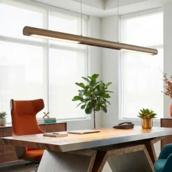 Lampadari Moderni-Selezionato da Mazzolaluce Lampadario oro per scrivania ufficio saliscendi con sensore accensione dimmer