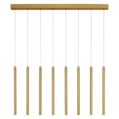 Lampadari Moderni-Selezionato da Mazzolaluce Lampadario oro per soggiorno moderno cilindri pendenti