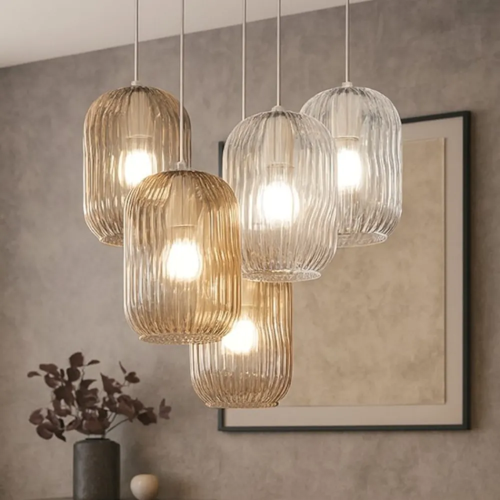 Lampadari Moderni-Top Light Lampadario oro per soggiorno vetri multicolor tender