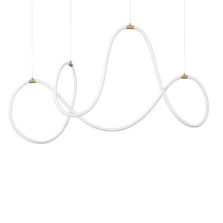 Lampadari Moderni-Selezionato da Mazzolaluce Lampadario oro tubo led silicone moderna