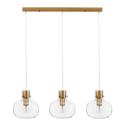 Lampadari Moderni-Selezionato da Mazzolaluce Lampadario oro vetri trasparenti da soggiorno