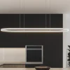 Lampadari Cucina-Selezionato da Mazzolaluce Lampadario ovale bianco led per isola penisola cucina moderna