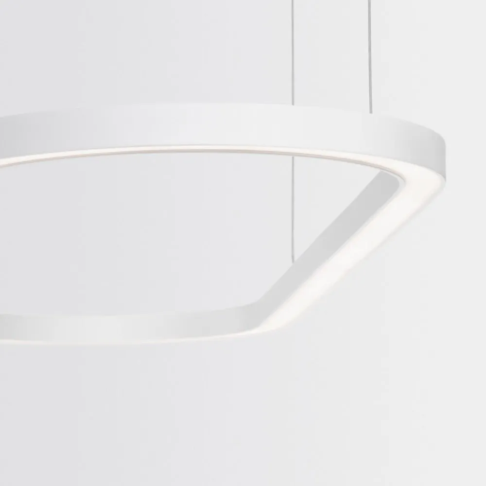 Lampadari Cucina-Selezionato da Mazzolaluce Lampadario ovale bianco led per isola penisola cucina moderna