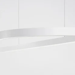 Lampadari Cucina-Selezionato da Mazzolaluce Lampadario ovale bianco led per isola penisola cucina moderna