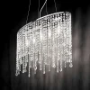 Lampadari Moderni-Ideal Lux Lampadario ovale di cristallo rain sp5 per soggiorno
