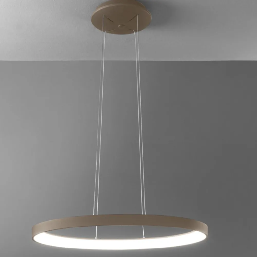 Lampadari Moderni-Vivida International Lampadario ovale moderno vivida lifering-o sabbia led 40w 3000k 4000k