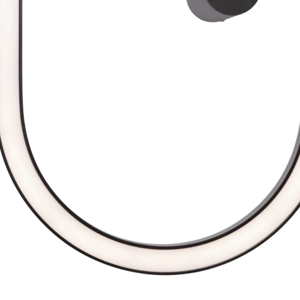 Lampadari Cucina-Selezionato da Mazzolaluce Lampadario ovale nero led 56w 3000k per isola cucina moderna
