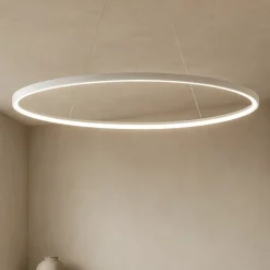 Lampadari Moderni-Vivida International Lampadario ovale titanio led 80w 3000k 4000k vivida lifering-o