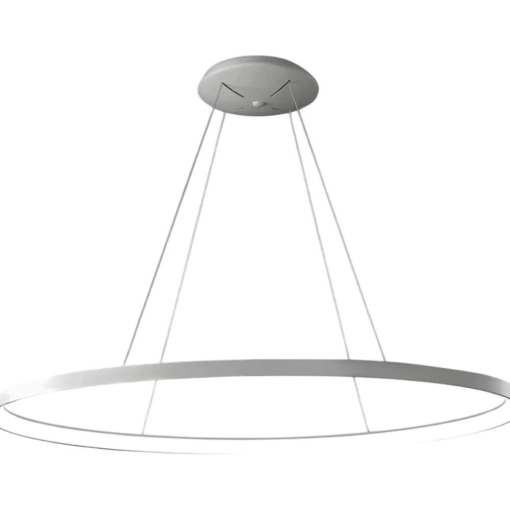 Lampadari Moderni-Vivida International Lampadario ovale titanio led 80w 3000k 4000k vivida lifering-o