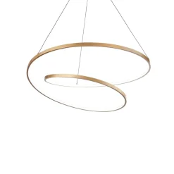 Lampadari Moderni-Ideal Lux Lampadario oz ottone sp d08 dali push led 55w 3000k moderno