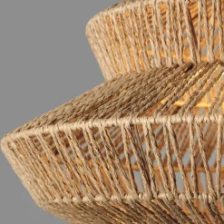 Lampadari Moderni-Selezionato da Mazzolaluce Lampadario paralume di rattan naturale 50 cm