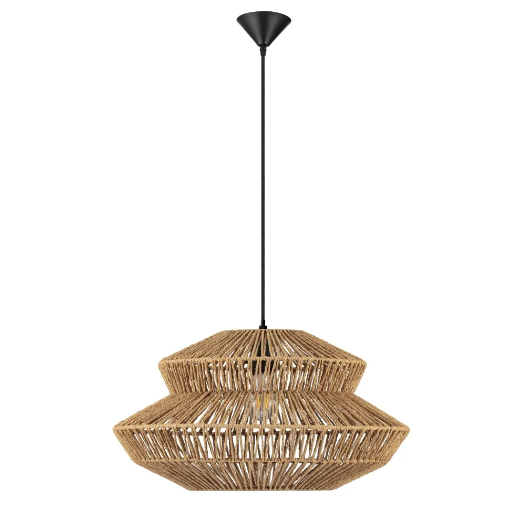 Lampadari Moderni-Selezionato da Mazzolaluce Lampadario paralume di rattan naturale 50 cm