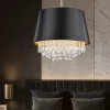 Lampadario Camera Da Letto-Selezionato da Mazzolaluce Lampadario paralume nero oro per camera da letto