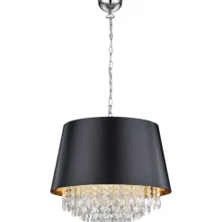 Lampadario Camera Da Letto-Selezionato da Mazzolaluce Lampadario paralume nero oro per camera da letto