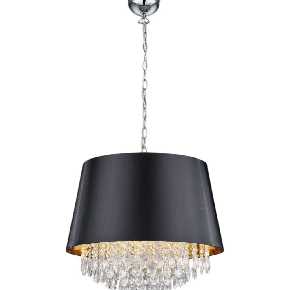 Lampadario Camera Da Letto-Selezionato da Mazzolaluce Lampadario paralume nero oro per camera da letto