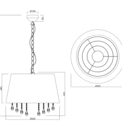 Lampadario Camera Da Letto-Selezionato da Mazzolaluce Lampadario paralume nero oro per camera da letto