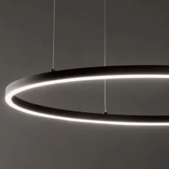 Lampadari Moderni-Ideal Lux Lampadario particolare oracle slim nero sp d090 round led 51w 3000k