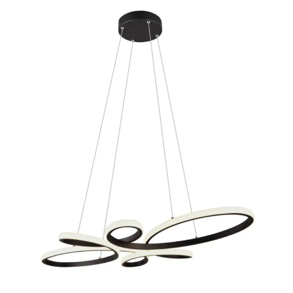 Lampadario Camera Da Letto-Selezionato da Mazzolaluce Lampadario particolare per camera da letto led 32w 3000k nero dimmerabile