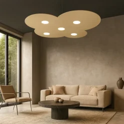 Lampadari Moderni-Top Light Lampadario particolare per soggiorno moderno sabbia