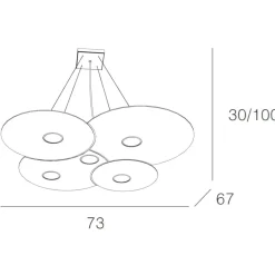 Lampadari Moderni-Top Light Lampadario particolare per soggiorno moderno sabbia