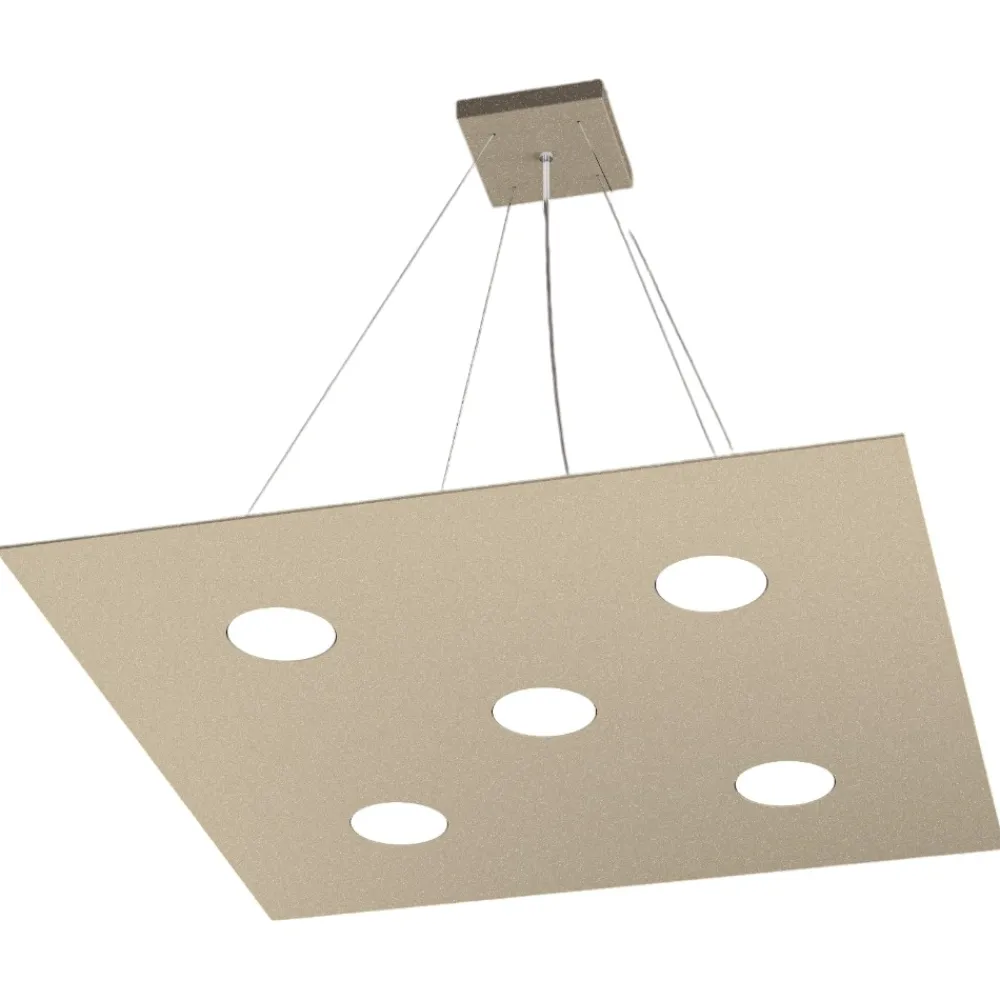 Lampadari Moderni-Top Light Lampadario particolare quadrato moderno sabbia per soggiorno