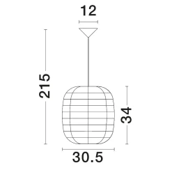 Lampadari Cucina-Selezionato da Mazzolaluce Lampadario pendente in rattan naturale intrecciato 30 cm per cucina