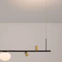 Lampadari Cucina-Selezionato da Mazzolaluce Lampadario pendente per isola penisola cucina con vetri e spot