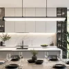 Lampadari Cucina-Selezionato da Mazzolaluce Lampadario pendente sospeso nero barra in vetro rigato per tavolo isola cucina