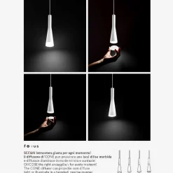 Lampadari Moderni-Perenz Illuminazione Lampadario 9 pendenti led 3000k oro rosa cone