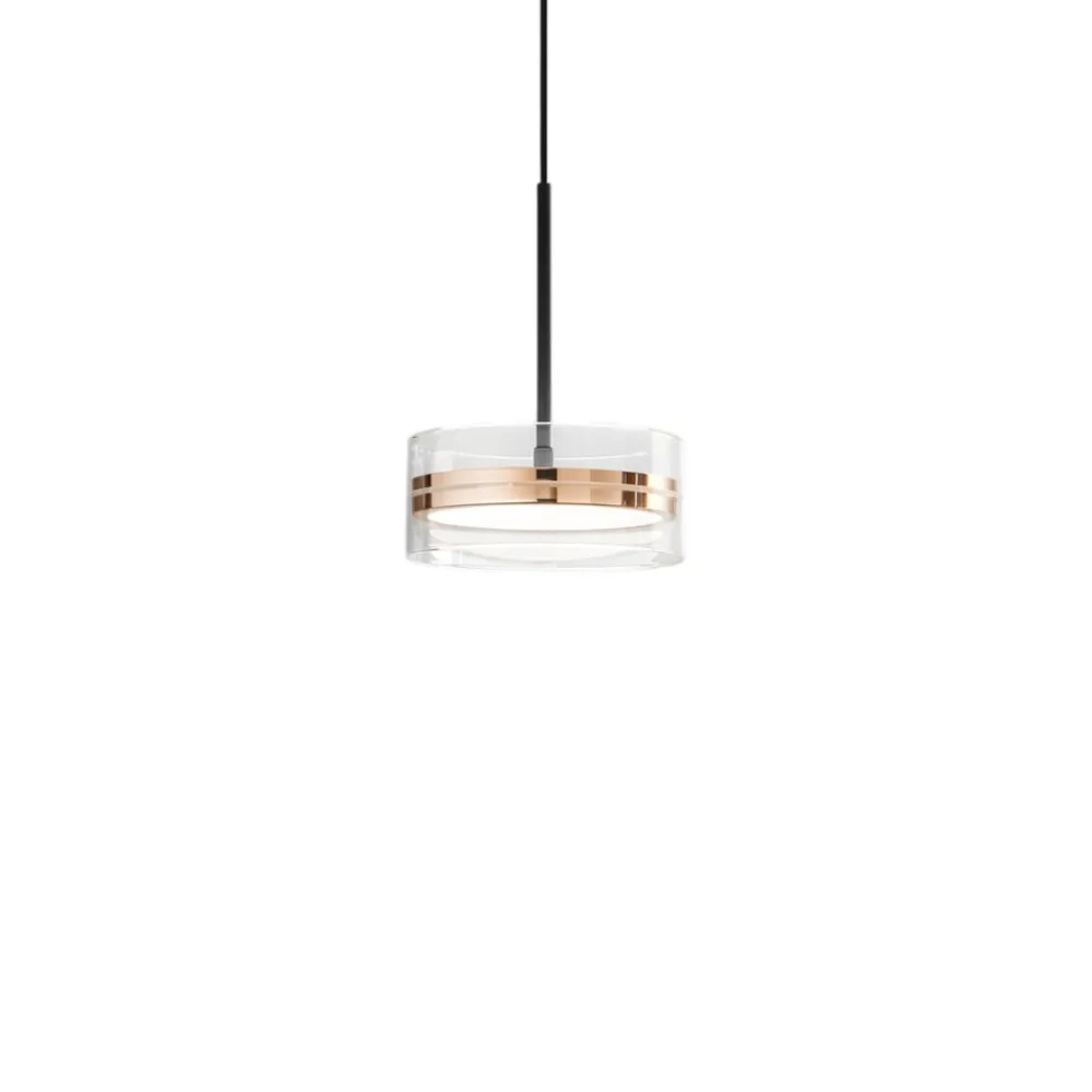 Lampadari Moderni-Perenz Illuminazione Lampadario 4 pendenti oro rosa per tavolo soggiorno perenz aere
