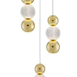 Lampadario Camera Da Letto-Selezionato da Mazzolaluce Lampadario per camera da letto classica 3 sfere pendenti oro