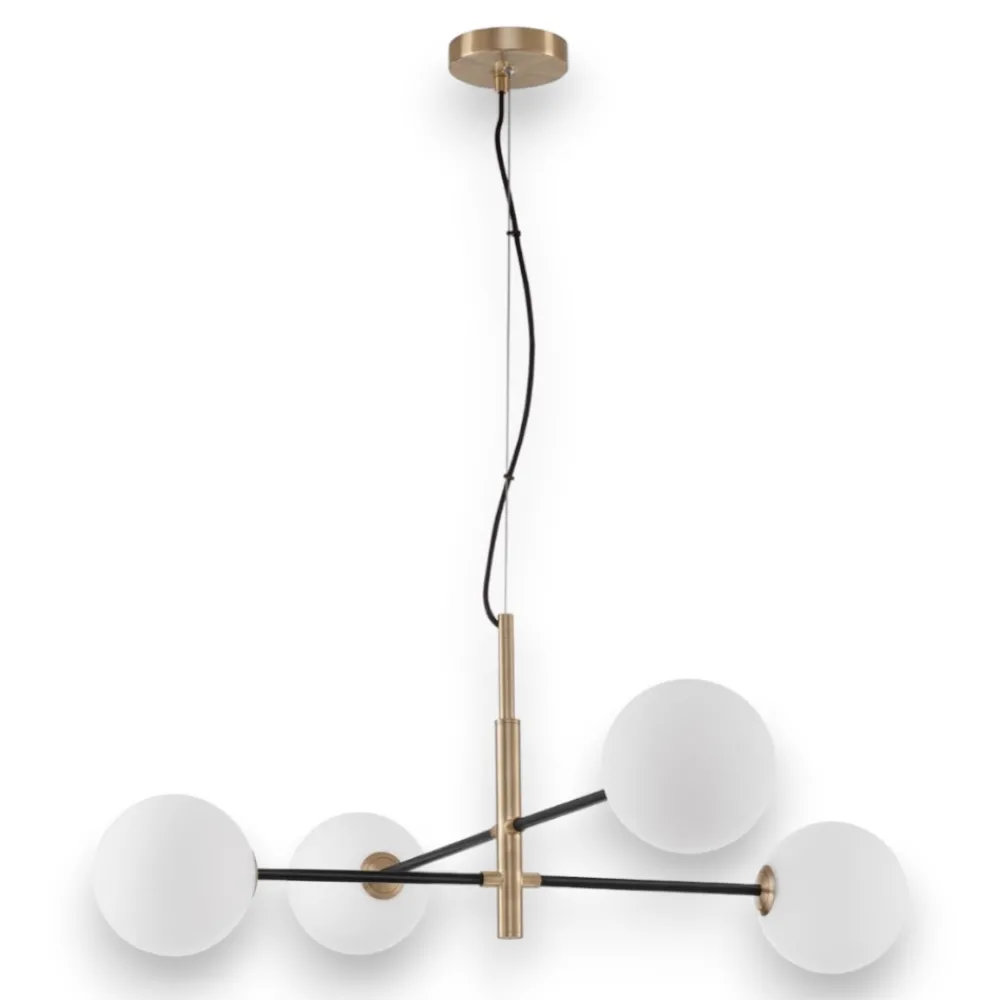 Lampadario Camera Da Letto-Selezionato da Mazzolaluce Lampadario per camera da letto design oro nero