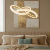 Lampadario Camera Da Letto-Selezionato da Mazzolaluce Lampadario per camera da letto oro led 3000k dimmerabile