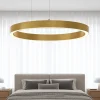 Lampadario Camera Da Letto-Selezionato da Mazzolaluce Lampadario per camera da letto led 3000k triac dimmerable oro 80 cm