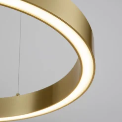 Lampadario Camera Da Letto-Selezionato da Mazzolaluce Lampadario per camera da letto led 3000k triac dimmerable oro 80 cm