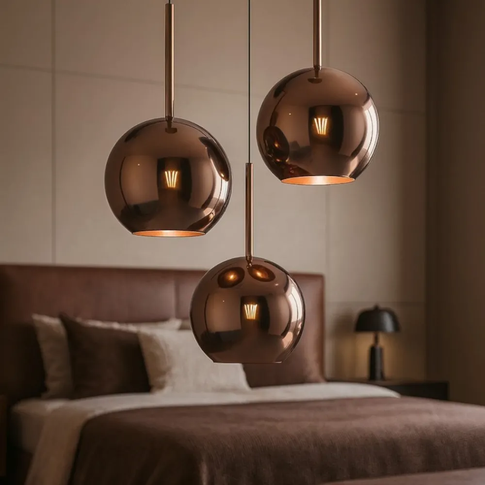 Lampadario Camera Da Letto-Top Light Lampadario per camera da letto sfere rame