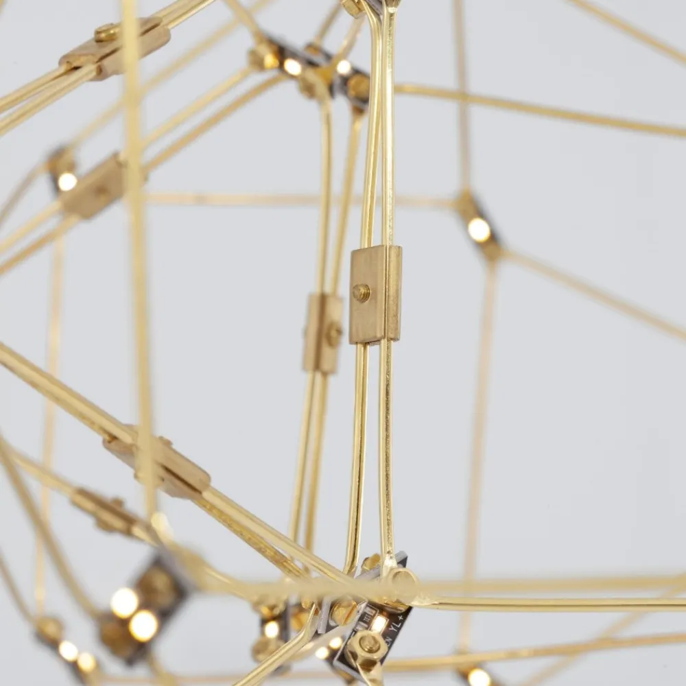 Lampadario Camera Da Letto-Selezionato da Mazzolaluce Lampadario per camera da letto led 29w 3000k costellazione oro