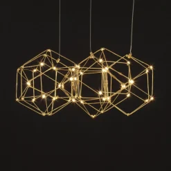 Lampadario Camera Da Letto-Selezionato da Mazzolaluce Lampadario per camera da letto led 29w 3000k costellazione oro