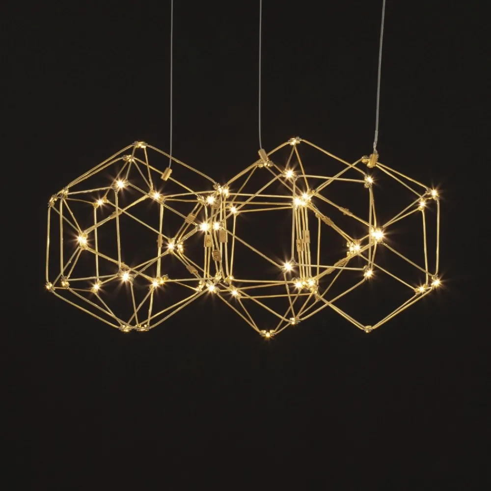 Lampadario Camera Da Letto-Selezionato da Mazzolaluce Lampadario per camera da letto led 29w 3000k costellazione oro