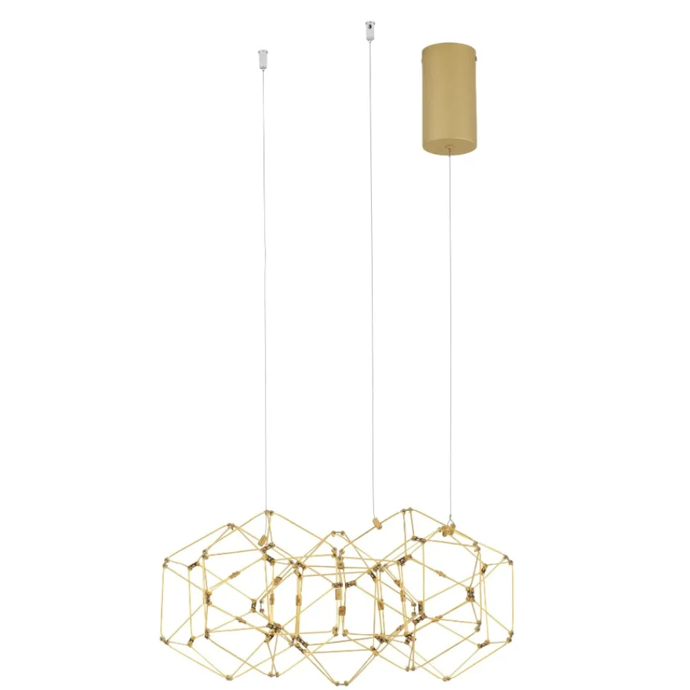 Lampadario Camera Da Letto-Selezionato da Mazzolaluce Lampadario per camera da letto led 29w 3000k costellazione oro