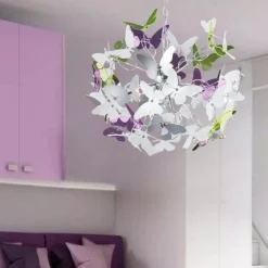 Lampadario Camera Da Letto-Selezionato da Mazzolaluce Lampadario per camera da letto bambina farfalle